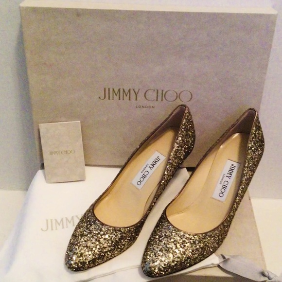 NEW Jimmy Choo Irena Pump Antique Gold New In Box 6.5 Heel 36.5 EU NWT - Picture 9 of 9